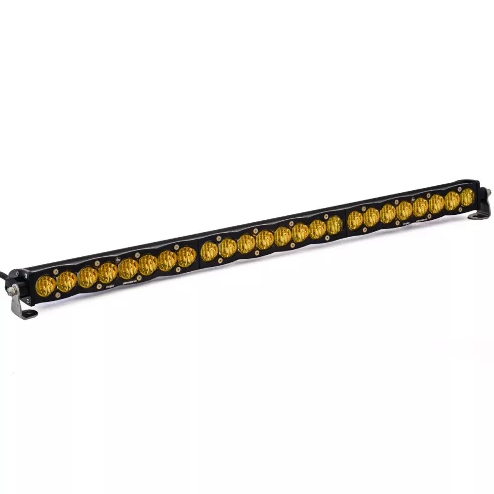 Baja Designs LED Light Bar 30 inch S8 Edition Wide Cornering Pattern Baja Amber Lens Universal 703014