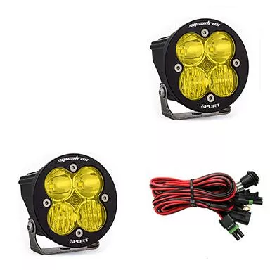 Baja Designs LED Light Pod Pair Squadron-R Sport Series Driving/Combo Pattern Baja Amber Lens Universal 587813