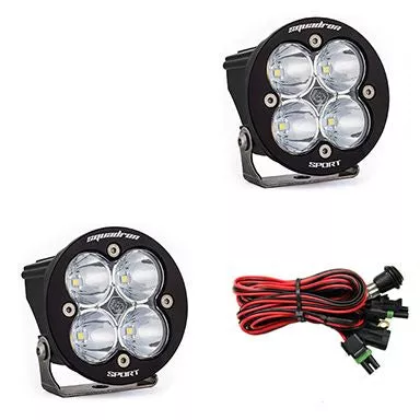 Baja Designs LED Light Pod Pair Squadron-R Sport Series Spot Pattern Clear Lens Universal 587801