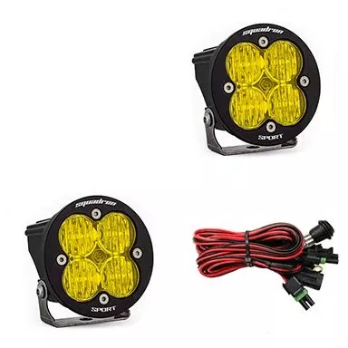 Baja Designs LED Light Pod Pair Squadron-R Sport Series Wide Cornering Pattern Baja Amber Lens Universal 587815