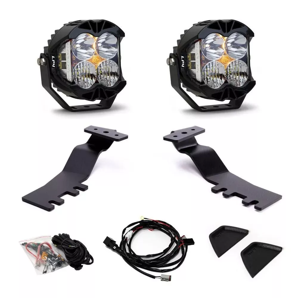 Baja Designs A-Pillar Light Kit Pair LP4 Series Driving/Combo Pattern Clear Lens Toggle Wiring 447857