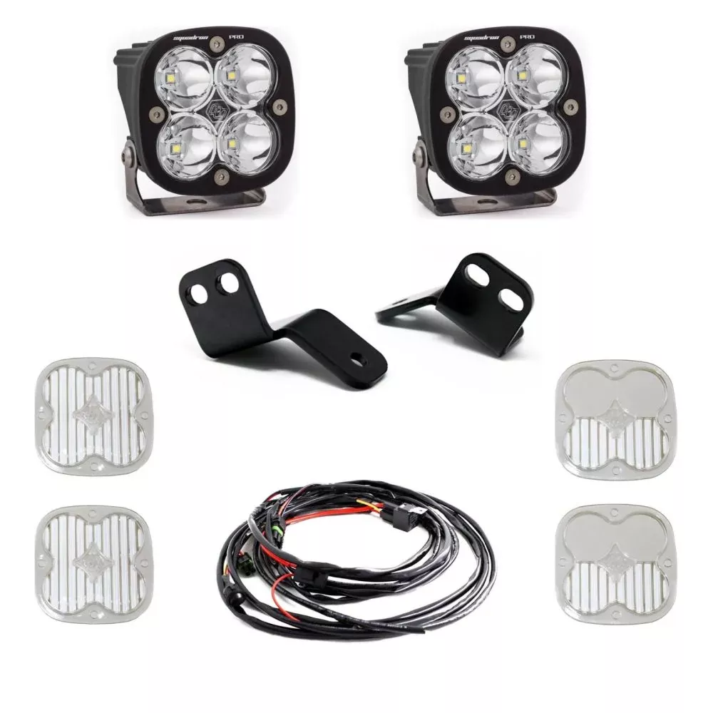 Baja Designs A-Pillar Light Kit Pair Squadron Pro Series Spot Pattern Clear Lens 447505