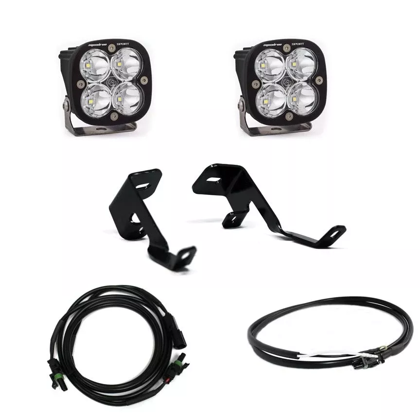 Baja Designs A-Pillar Light Kit Pair Squadron Sport Series Spot Pattern Clear Lens 447504