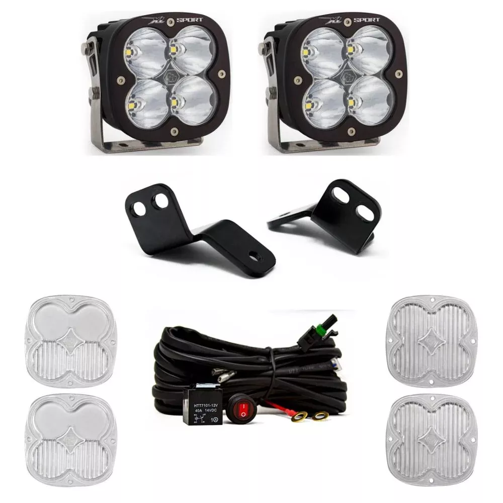 Baja Designs A-Pillar Light Kit Pair XL Sport Series Driving/Combo Pattern Clear Lens 447806