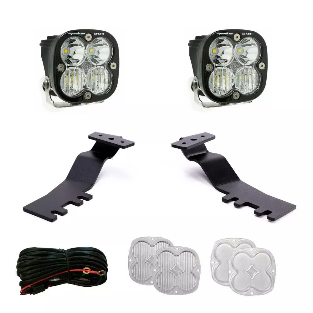 Baja Designs A-Pillar Light Kit Squadron Sport Series Driving/Combo Pattern Clear Lens 448242