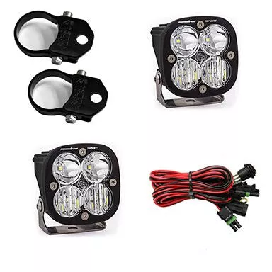 Baja Designs A-Pillar Light Mount Kit Pair 1.75inch Mount Squadron Sport Series Driving/Combo Pattern Clear Lens Universal 557101
