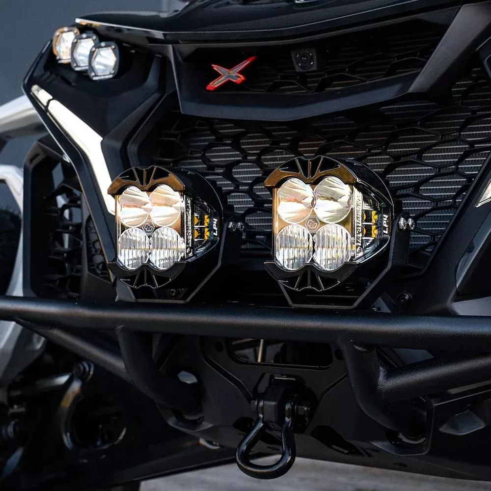 Baja Designs Pre-Runner Bumper LED Light Kit XL80 Series Driving/Combo Pattern Clear Lens For Can-Am Maverick R 2024 448216