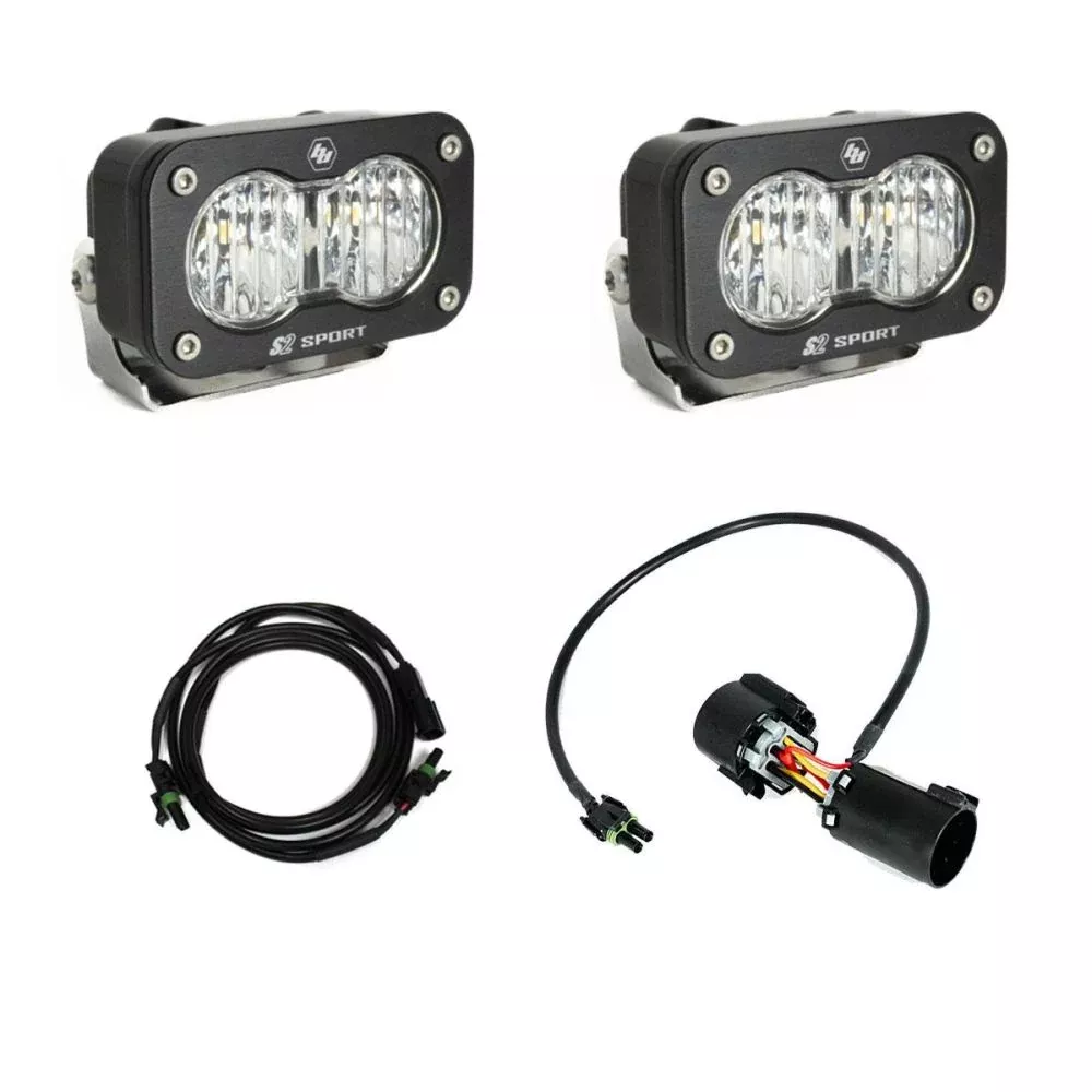 Baja Designs Reverse Light Kit Dual S2 Sport Series Wide Cornering Pattern Clear Lens 448231
