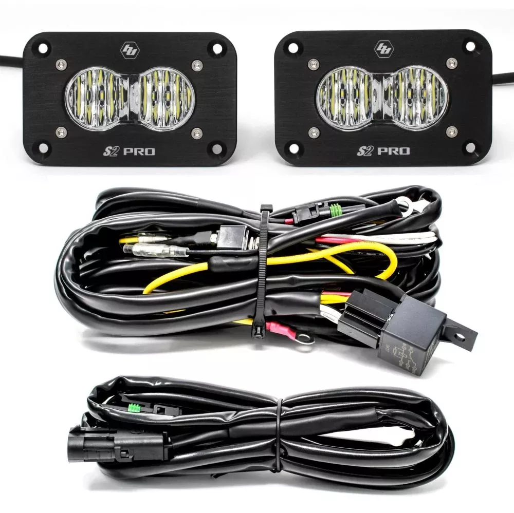 Baja Designs Reverse Light Kit Flush Mount S2 Series Wide Cornering Pattern Clear Lens Universal 487807
