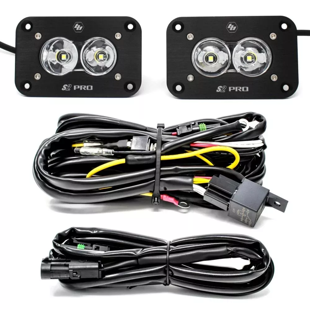 Baja Designs Reverse Light Kit Flush Mount S2 Series Work/Scene Pattern Clear Lens Universal 487808