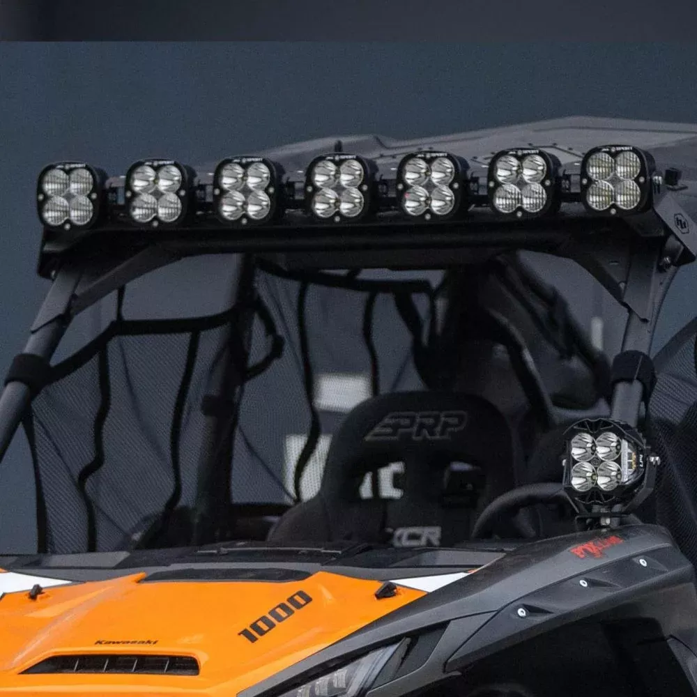 Baja Designs Roof Light Bar Kit 7 XL Linkable Series Driving/Combo Pattern Clear Lens For Kawasaki Teryx KRX 1000 KRF1000 2020-2024 447198