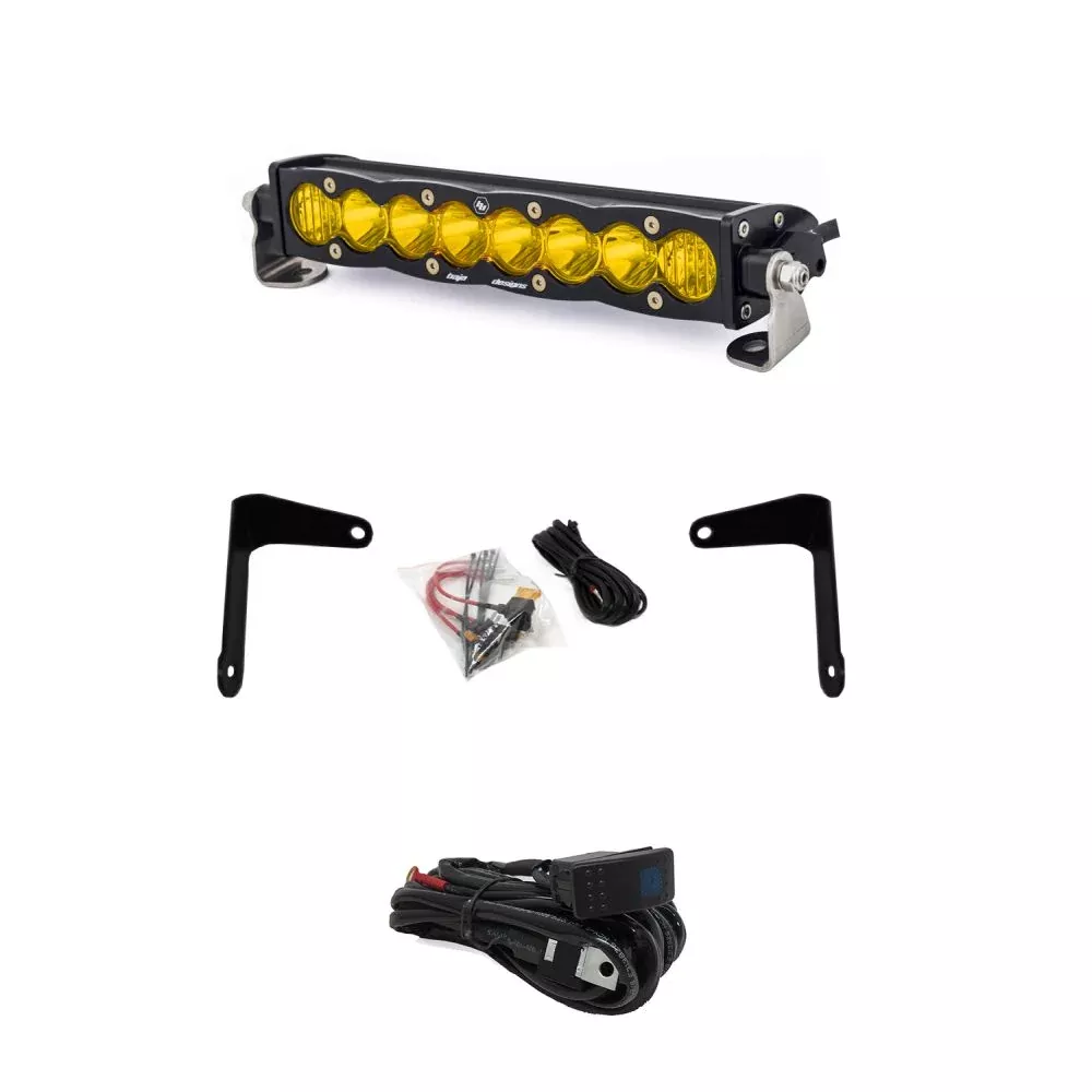 Baja Designs Shock Mount LED Light Bar S8 Series Driving/Combo Pattern Baja Amber Lens 447038