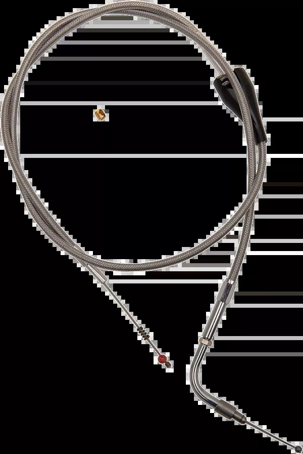 Barnett Stainless Steel Idle Cable – Cruise – +3″ – ’02-’07 FLH