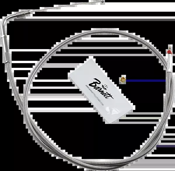 Barnett Stainless Steel Throttle Cable – +3″ – ’02-’07 FLH