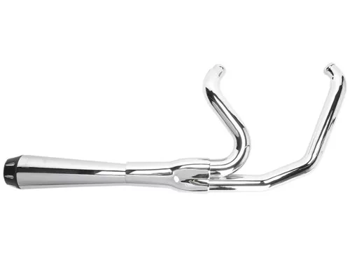 Bassani Road Rage Chrome 2-into-1 Short 21" Megaphone System Harley FXR (1FXR2)