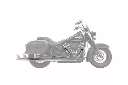 Bassani True-Dual 33" Fishtail Chrome Exhaust System w/Baffles (1S96E-33)