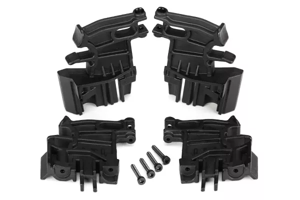 Battery Hold-Down Mounts, Left (2)/ Right (2)/ 3x18mm CS (4), X-Maxx