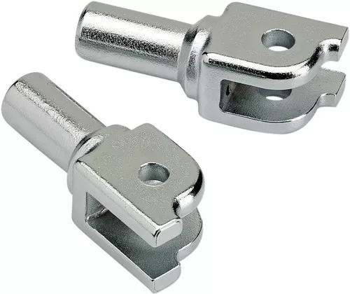 Biltwell Driver Footpeg Clevises - Chrome - Mushman/Norman - M8 (0107-1640-05)