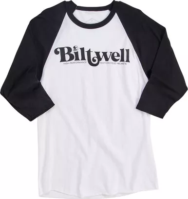 Biltwell High-Perf Raglan T-Shirt Black White