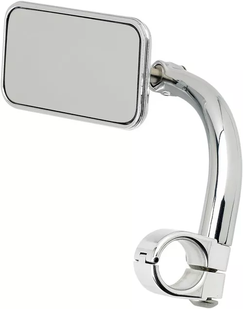 Biltwell Rectangular Chrome 7/8" Clamp-On Utility Mirror (6502-278-501)