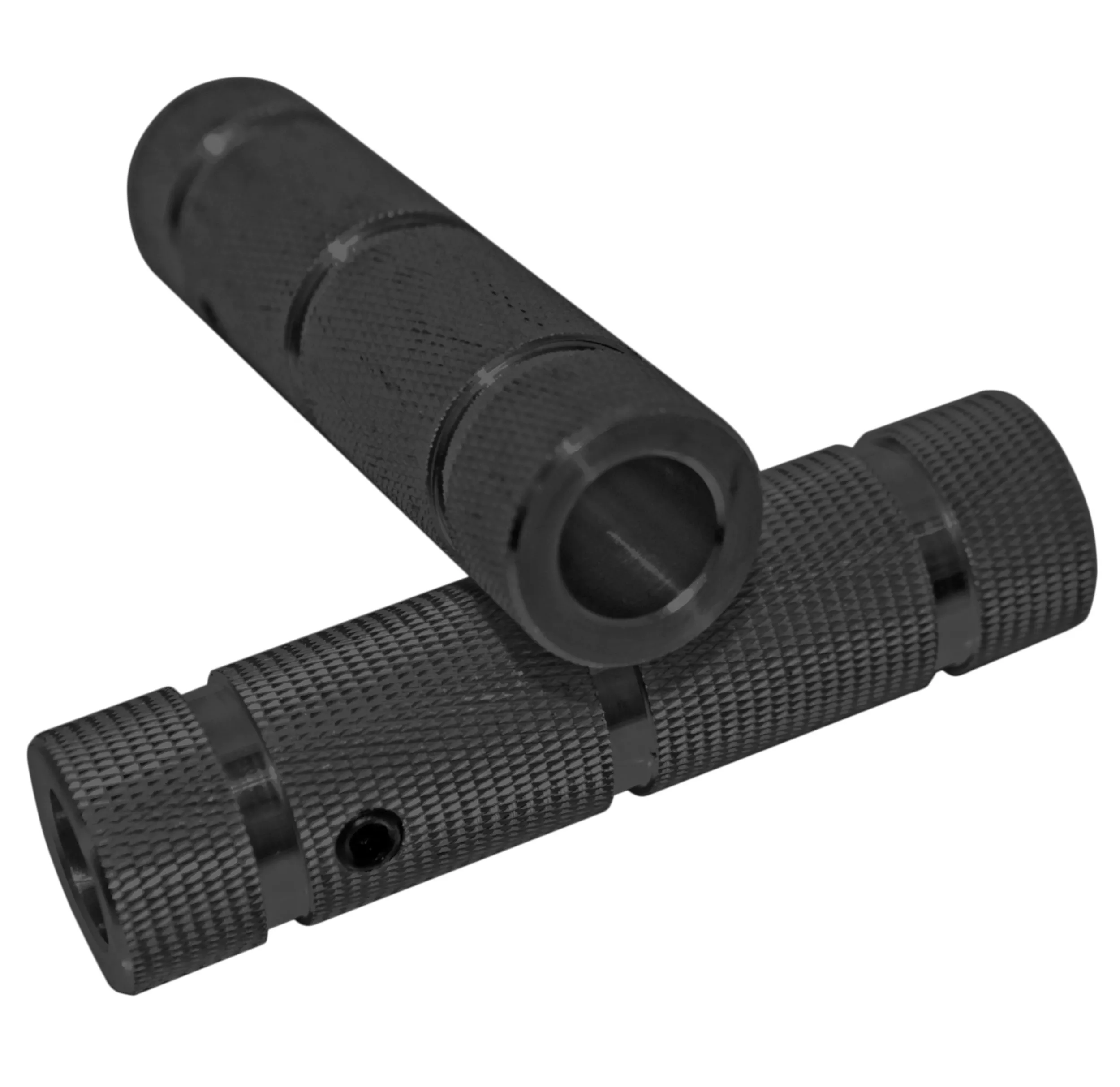 Black Knurled Pedal Grip Set (2)3-1/2" L x 1/2" ID