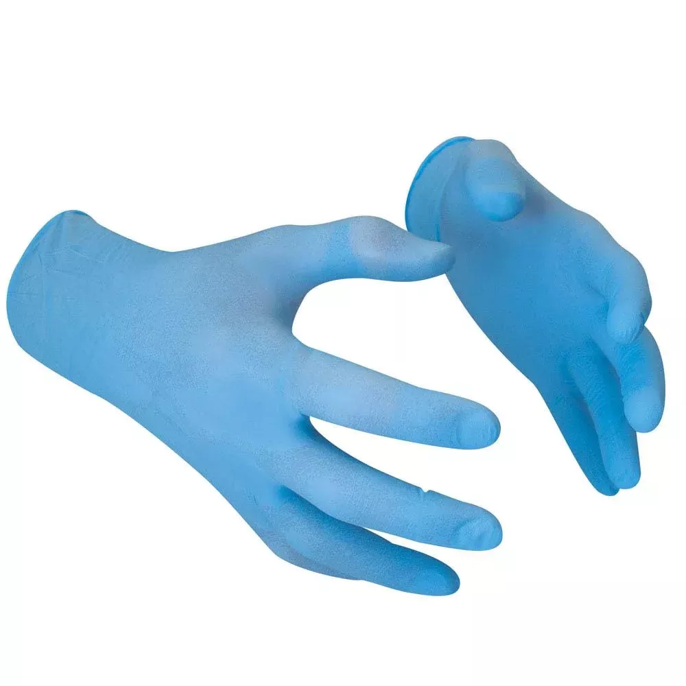BLUE NITRILE GLOVES LARGE PK100, POWDER FREE, GLV6L