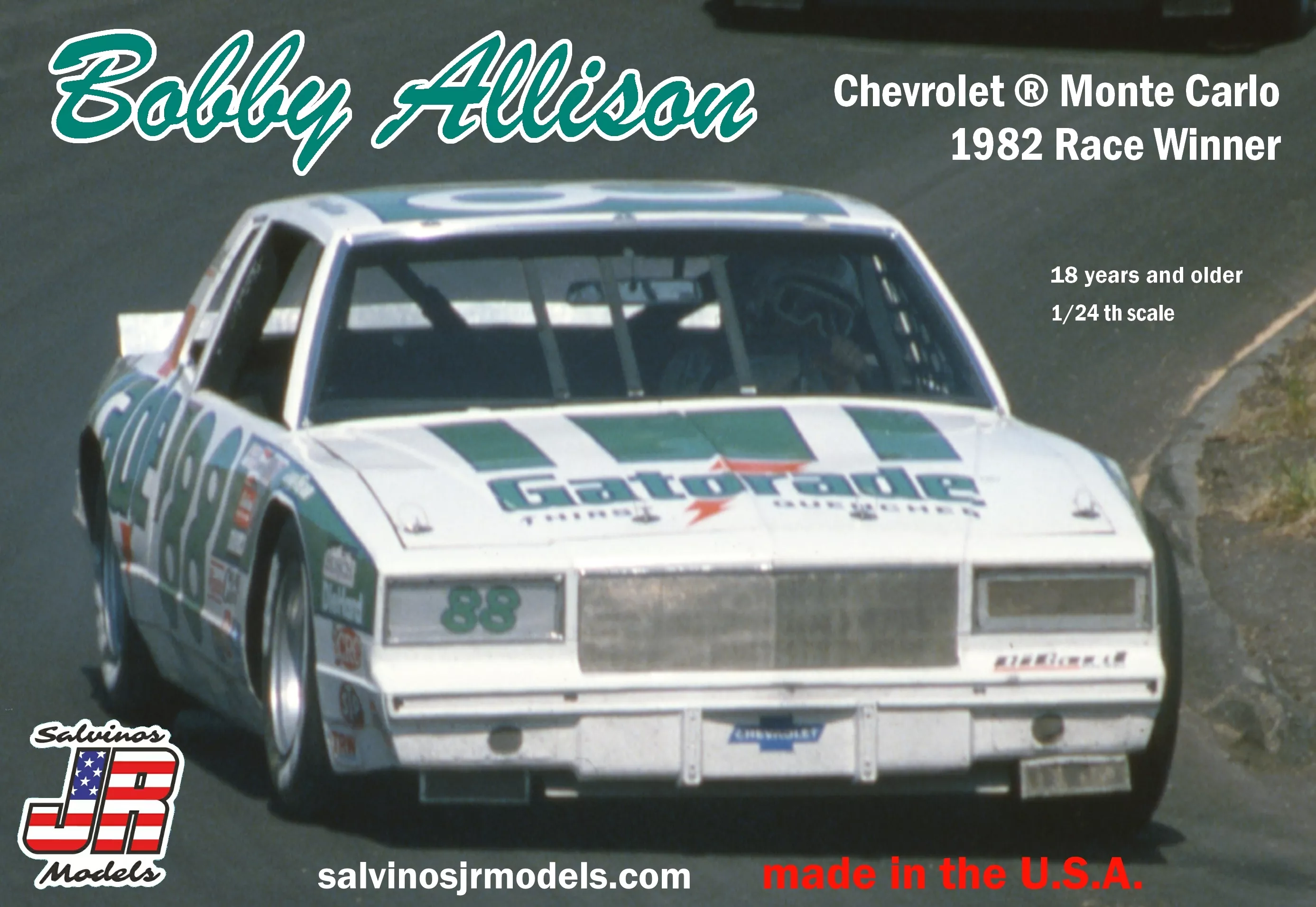 Bobby Allison #88 "Gatorade" 1982 Chevrolet Monte Carlo 1:24 Scale Model Car Kit