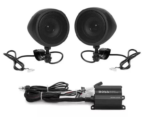 Boss 600 Watt Bluetooth Black Motorcycle Sound System (MCBK420B)