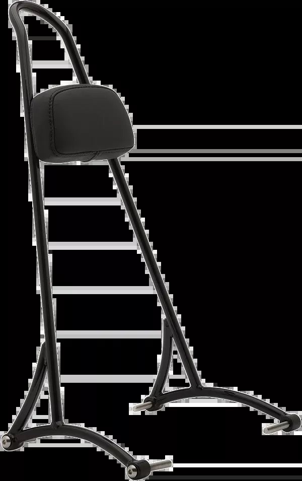 Burly Brand 20" Tall Sissy Bar - Black - HD Dyna