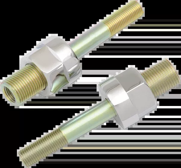 Burly Brand Adjustable Shock Lowering Kit – Rear – Lowers 0″-1.25″ – Chrome/Gold Anodized Finish
