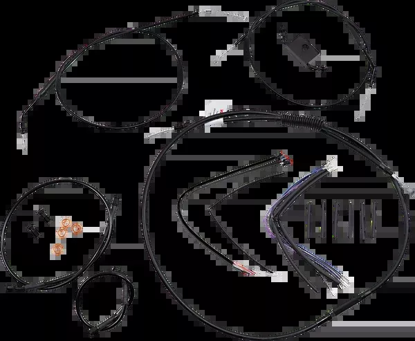 Burly Brand Extended Handlebar Cable And Brake Line Kit For Sportsters With ABS – 16″ Ape Hanger Handlebars