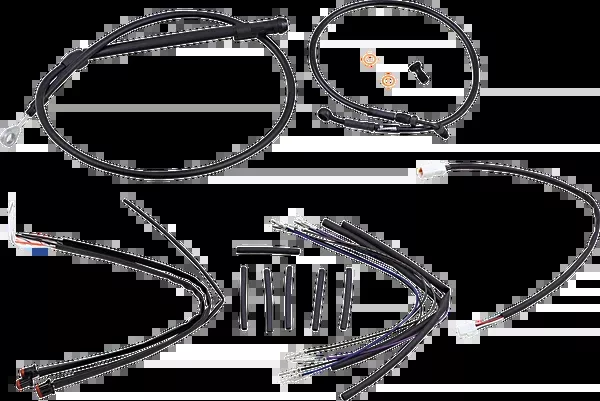 Burly Brand Jail Bar Cable Kit – 12″ Handlebars – Black Vinyl – ’18-’24 Softail