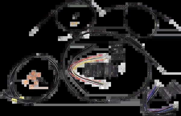 Burly Brand Jail Bar Cable Kit – 14″ Handlebars – Black Vinyl – ’08-’11 FXDF