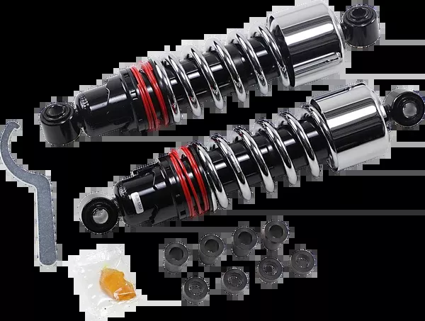 Burly Brand Slammer Plus Shocks – 10.5″ – Chrome – FXD