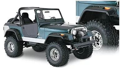 Bushwacker 10910-07 Black for Jeep Cutout Style Textured 4-Piece Fender Flare