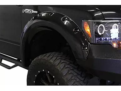 Bushwacker 20092-02 Black Pocket Style Smooth Finish Rear Fender Flares
