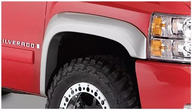 Bushwacker 40069-02 Black Extend-A-Fender Style Smooth Front Fender Flares