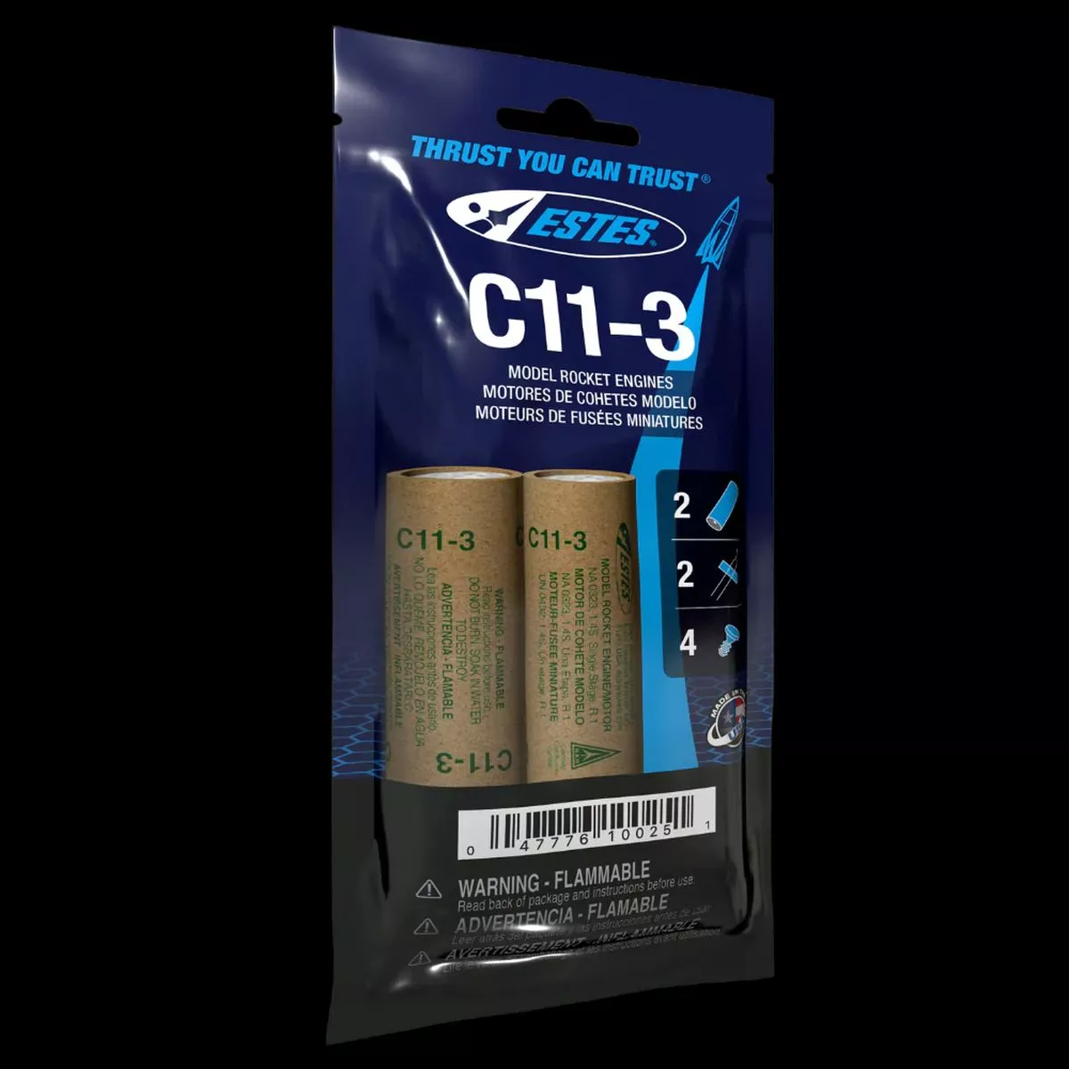 C11-3 Model Rocket Engines - 24mm (2 Pack)