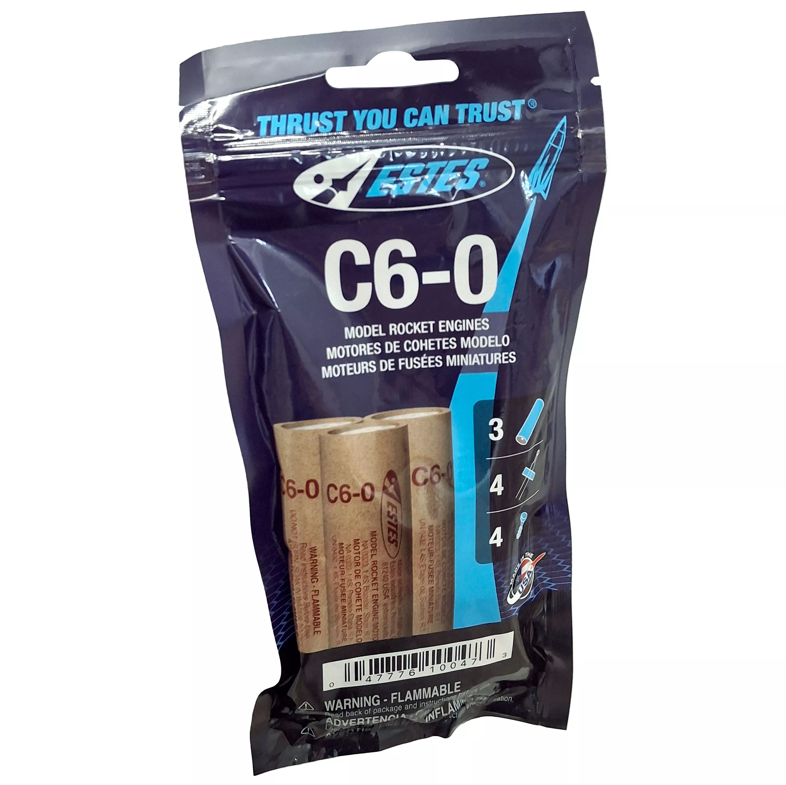 C6-0 Model Rocket Engines (3pk)