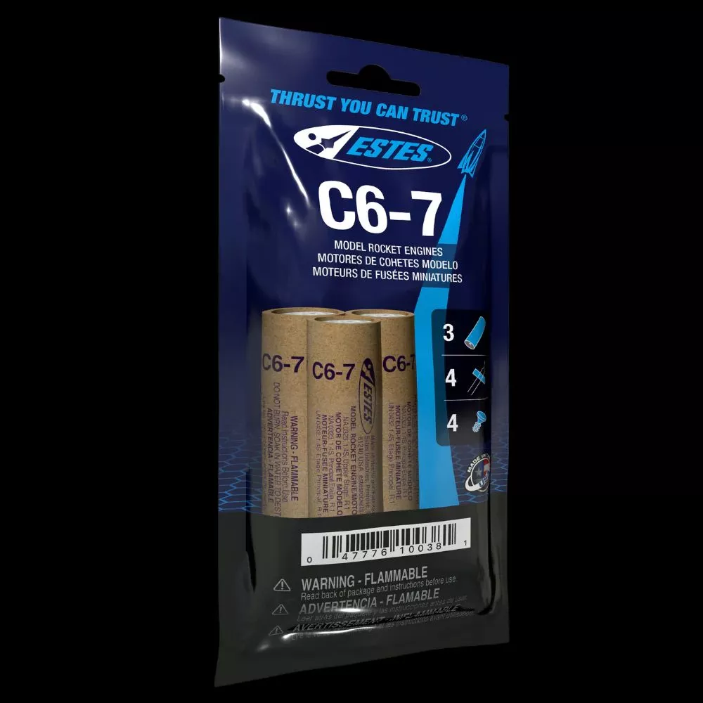 C6-7 Model Rocket Engines (3pk)