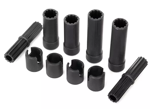 Center Half Shafts (Internal Splined, Front (2) & Internal Splined, Rear (2)/ External Splined (2)/ Pin Retainer (4)) (Plastic Parts Only)