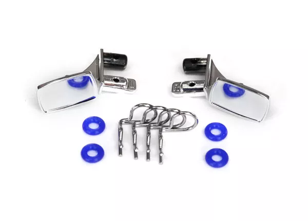 Chrome Side Mirrors, TRX-4 (Folding or Non-Folding) (Fits #TRA8130 Body)