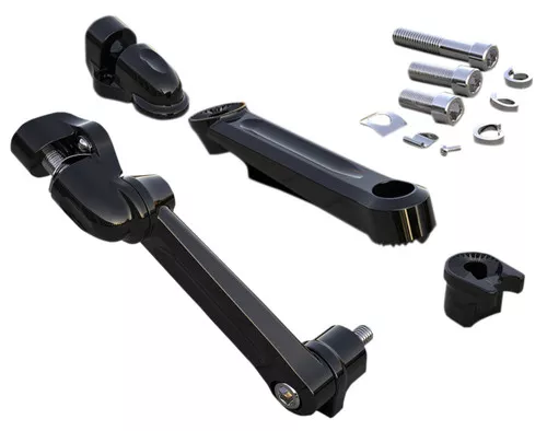 Ciro Adjustable Comfort Passenger Black Footpeg Mounts (60220)
