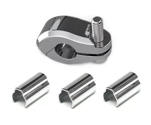 Ciro Chrome Flag Mount for 1/2" Diameter Tube Rail (70606)