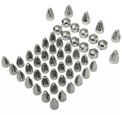 Ciro Chrome Fluted Spike Engine-Bolt Cap Set (70023)