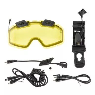 CKX Electric 210 Goggles Lens With Adjustable Ventilation & Accessories Yellow Upgrade Kit