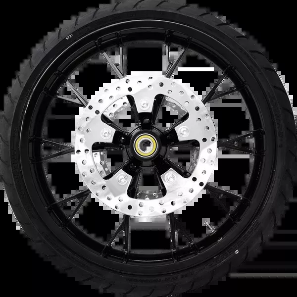 Coastal Moto Marlin Front Wheel – Solid Black (21″) | Rotors (11.8″) | Dunlop AE2 Tire (130/60b21)
