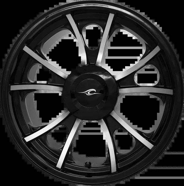 Coastal Moto Rear Wheel – Largo 3D – Single Disc/With Or Without ABS – Black Cut – 18×7