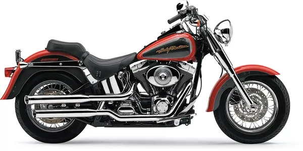 Cobra 3″ Slip-On Mufflers – Chrome – ’00-’06 FLSTF