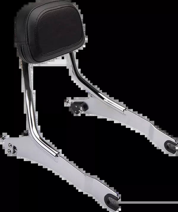 Cobra Detachable Backrest – Chrome – Two-Up Seat – Scout